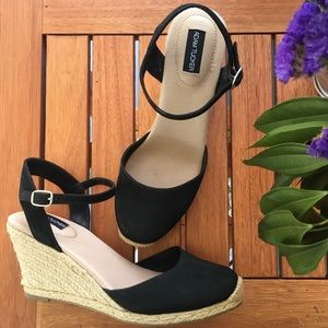 Adam Tucker 9 espadrille sandals wedge platform